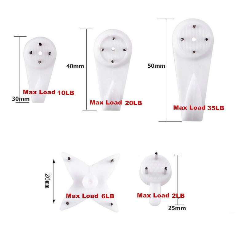 105 Pack Picture Hangers Clock Wedding Photos Hanging Hardware Kit