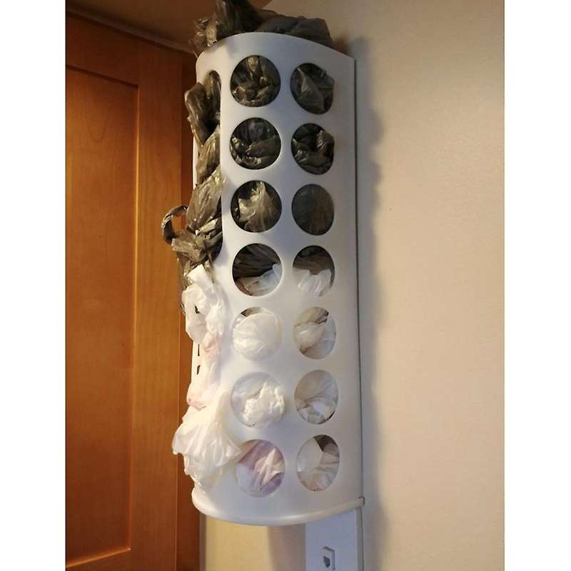 Multipurpose Folding Garbage Bag Storage Box Wall Hanging White