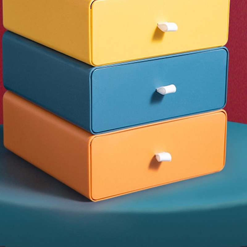 Desktop Organizer Storage Drawer Makeup Box Stackable Jewelry Box-c