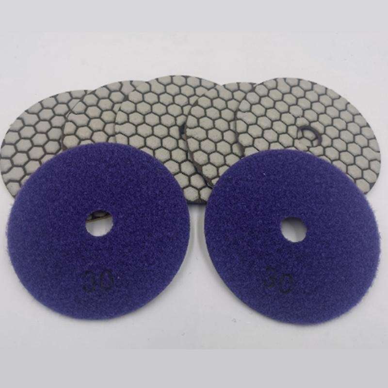6pcs Dia 4inch/100mm Grit 30 Diamond Dry Polishing Pads for Granite