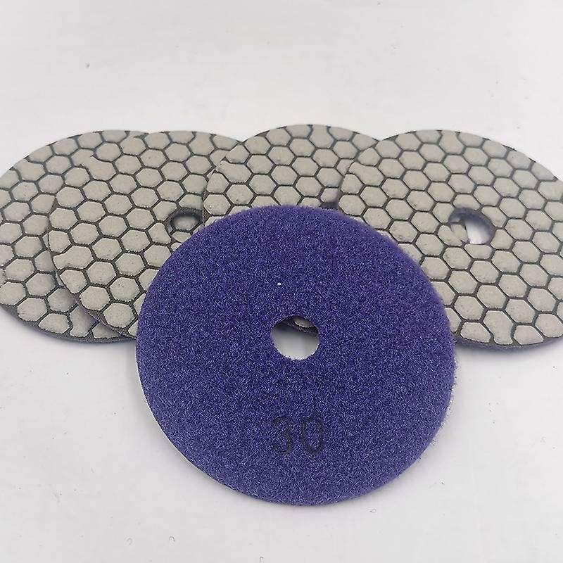6pcs Dia 4inch/100mm Grit 30 Diamond Dry Polishing Pads for Granite