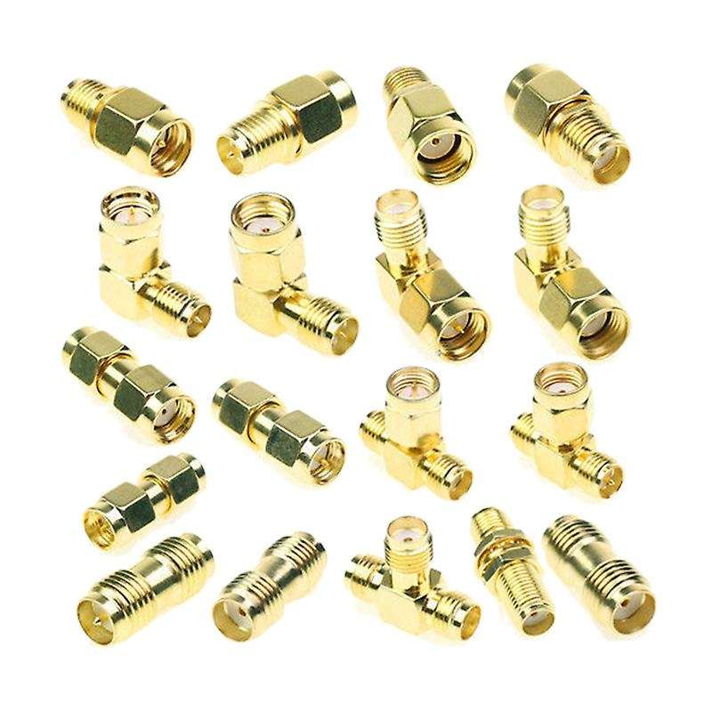 18 Pcs Sma Kits Connector Male Female Plug Antenna Adapter Coax Set