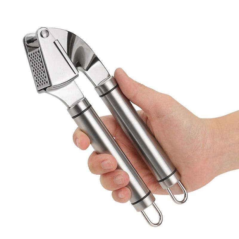 1pcs Garlic Press Cooking Ginger Squeezer Stainless Steel Masher