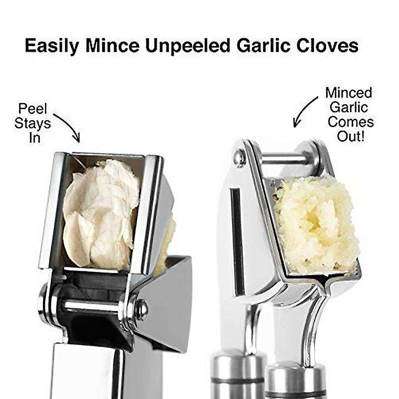 1pcs Garlic Press Cooking Ginger Squeezer Stainless Steel Masher