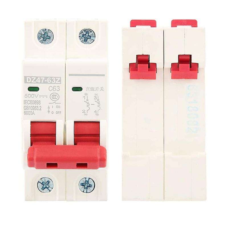 Circuit Photovoltaic Circuit Breaker 2p Dc 500v 63a Circuit Breaker