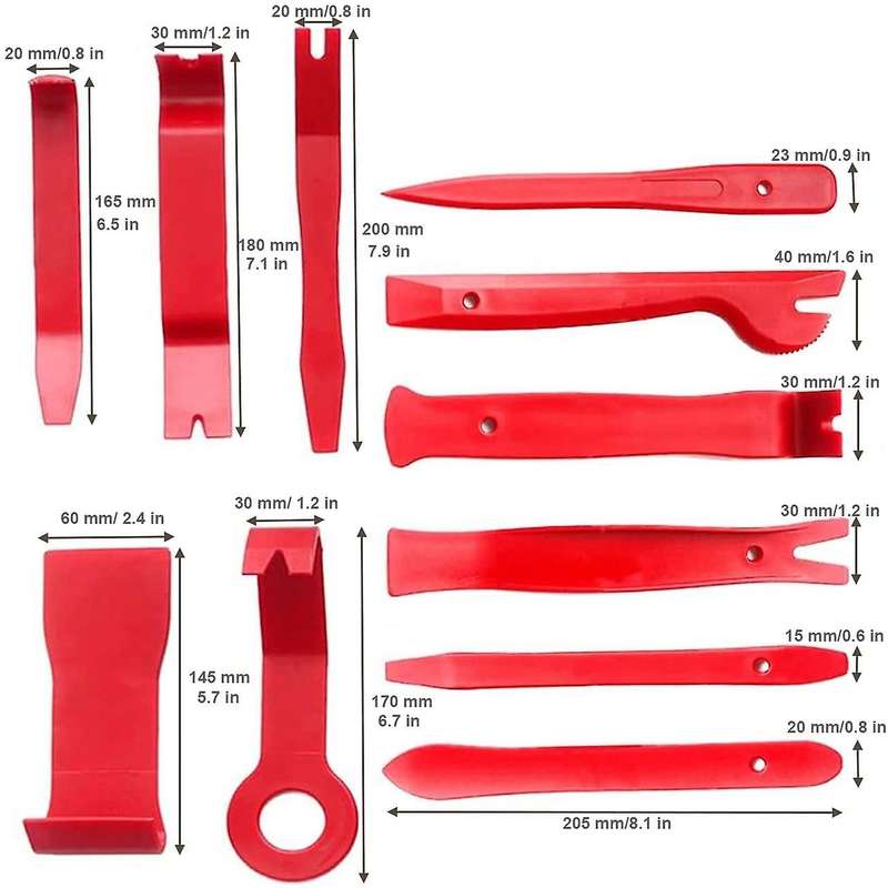12 Pcs Auto Trim Removal Tool Car Removal Tool Kit Plastic Pry Tool