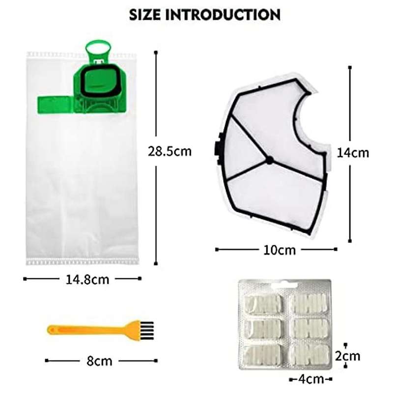 For Kobold Vacuum Cleaner Bag Kit Compatible for Vorwerk Kobold-b