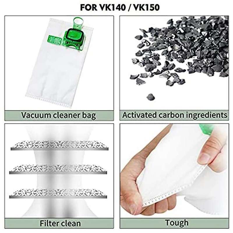 For Kobold Vacuum Cleaner Bag Kit Compatible for Vorwerk Kobold-b