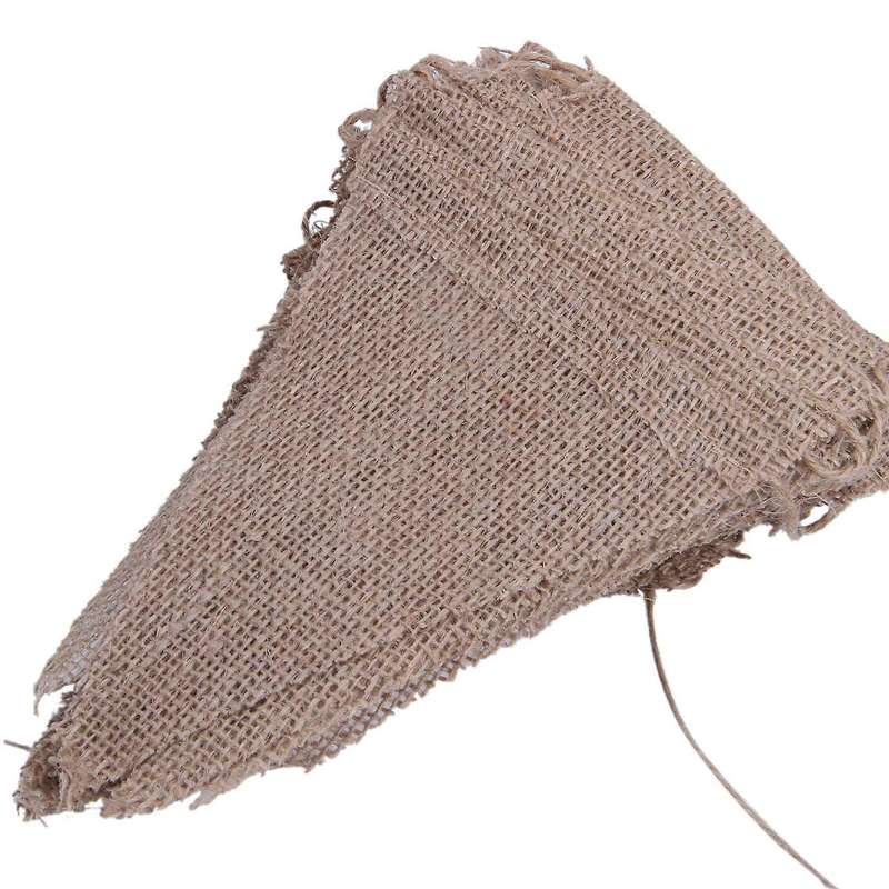 10m 48 Flags Jute Rustic Hessian Burlap Flag Party Wedding Decor