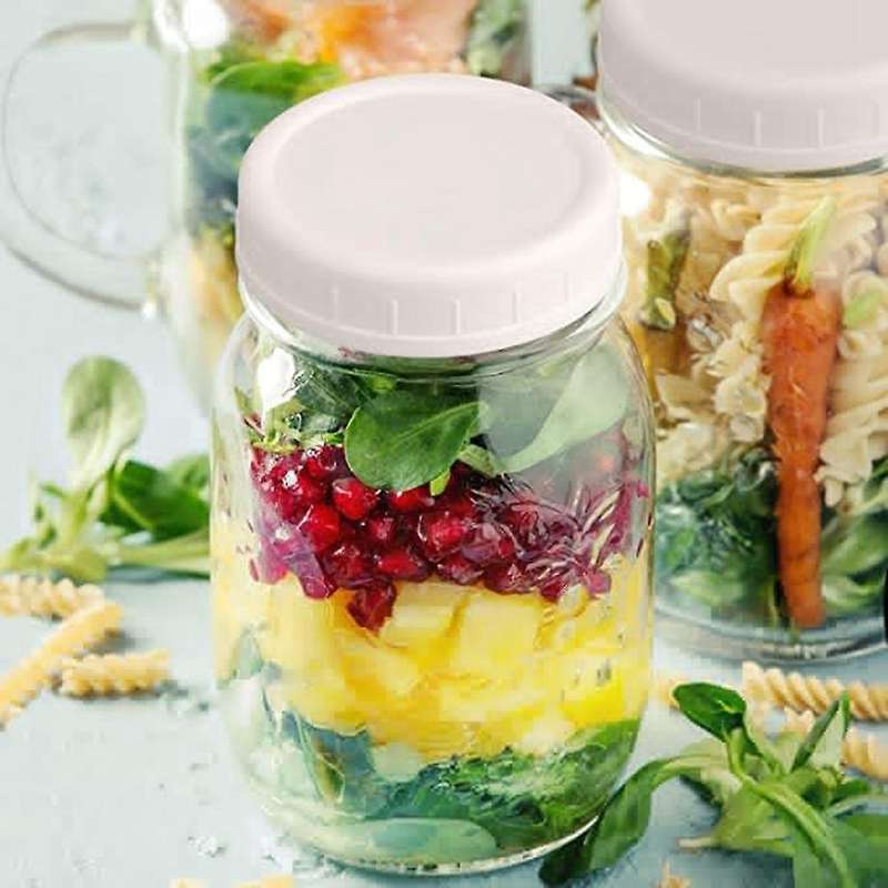 18 Pack Plastic Regular Mouth Mason Jar Lids for Ball, Kerr and More