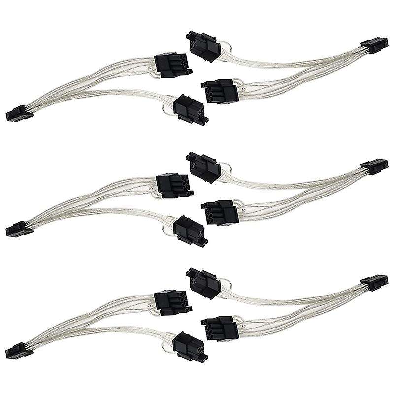 8 Pin to 2 X 8 Pin (6+2) Pcie Power Splitter Cable 9 Inches (6 Pack)