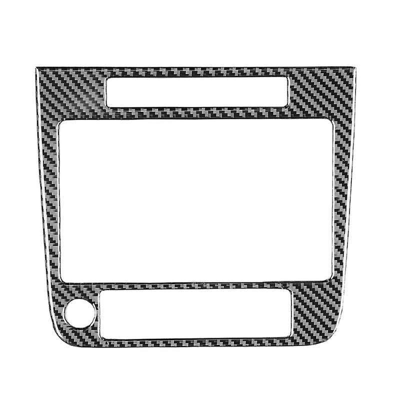 Carbon Fiber Center Console Navigation Panel Frame Cover Trim, A