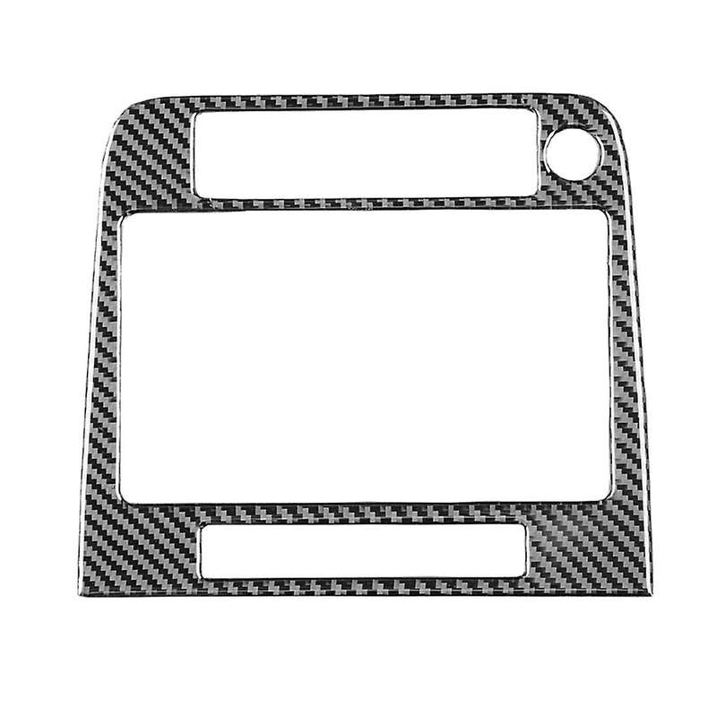 Carbon Fiber Center Console Navigation Panel Frame Cover Trim, A