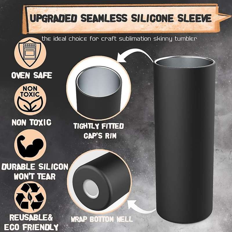 Sublimation Blanks, Sublimation Kit Silicone Wraps for Tumblers