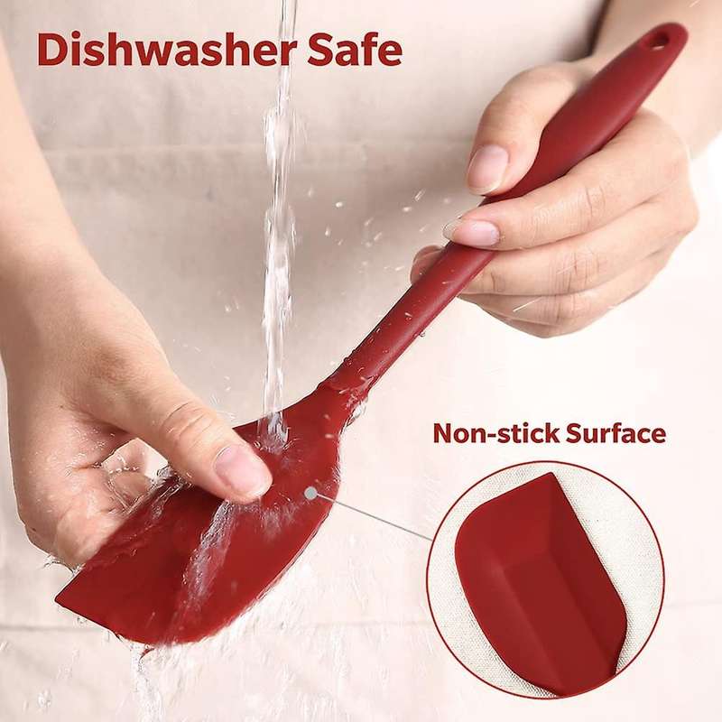 5pcs Silicone Spatula Set with Heat Resistant,silicone Spatula,red
