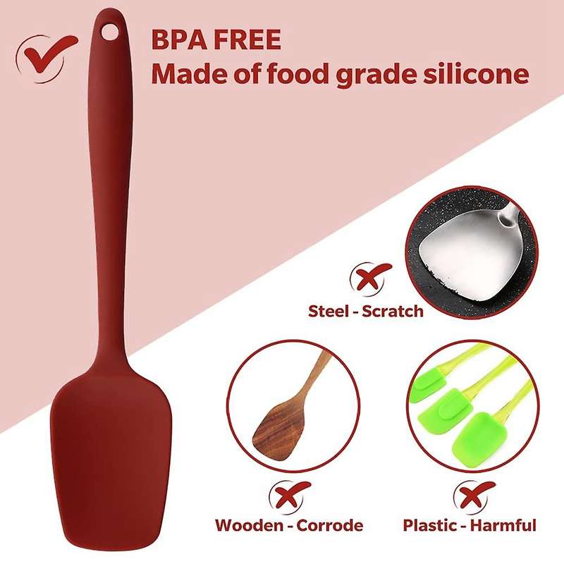 5pcs Silicone Spatula Set with Heat Resistant,silicone Spatula,red