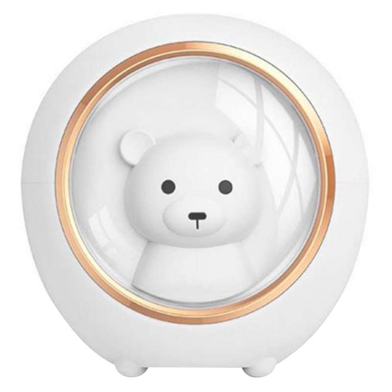200ml Usb Humidifier Household Colorful Night Light Space Bear White