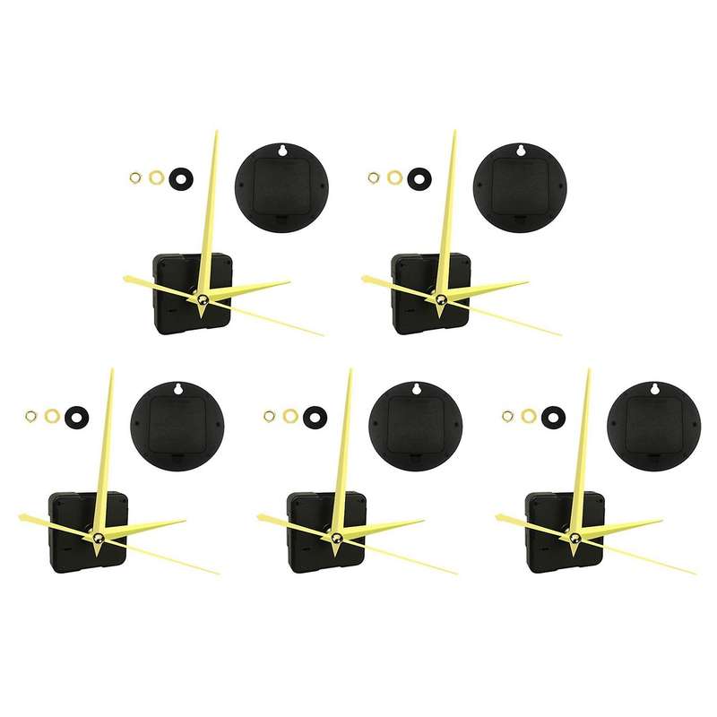 5 Set Silent Quartz Movement Mechanism Diy Kit with Dust Cover