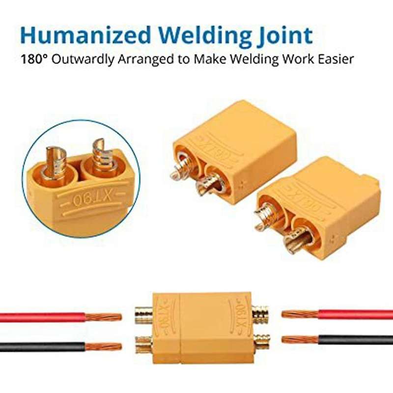 10 Pair Xt90 Xt90h Battery Connector Set Banana Plug for Lipo Battery
