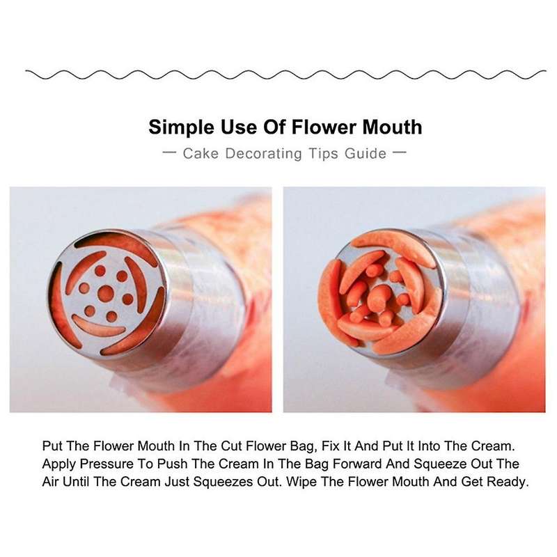 32pcs Flower Russian Tulip Icing Piping Stainless Steel Nozzles Tools
