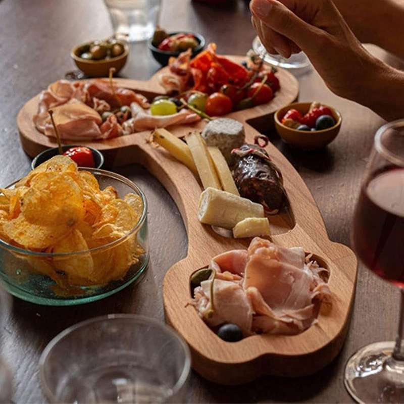 Aperitif Board, Unique Solid Wood Charcuterie Boards, 40cm
