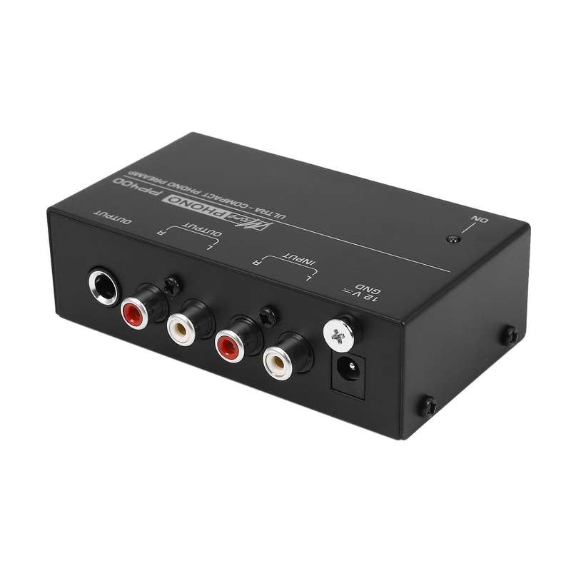 Ultra-compact Phono Preamp with Rca 1/4inch Trs Interfaces (eu Plug)