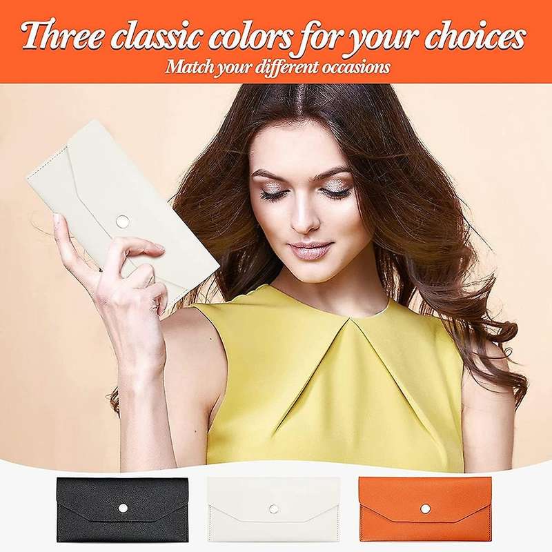 3 Pieces Pu Cash Wallet Reusable Budget Envelope Waterproof Budget