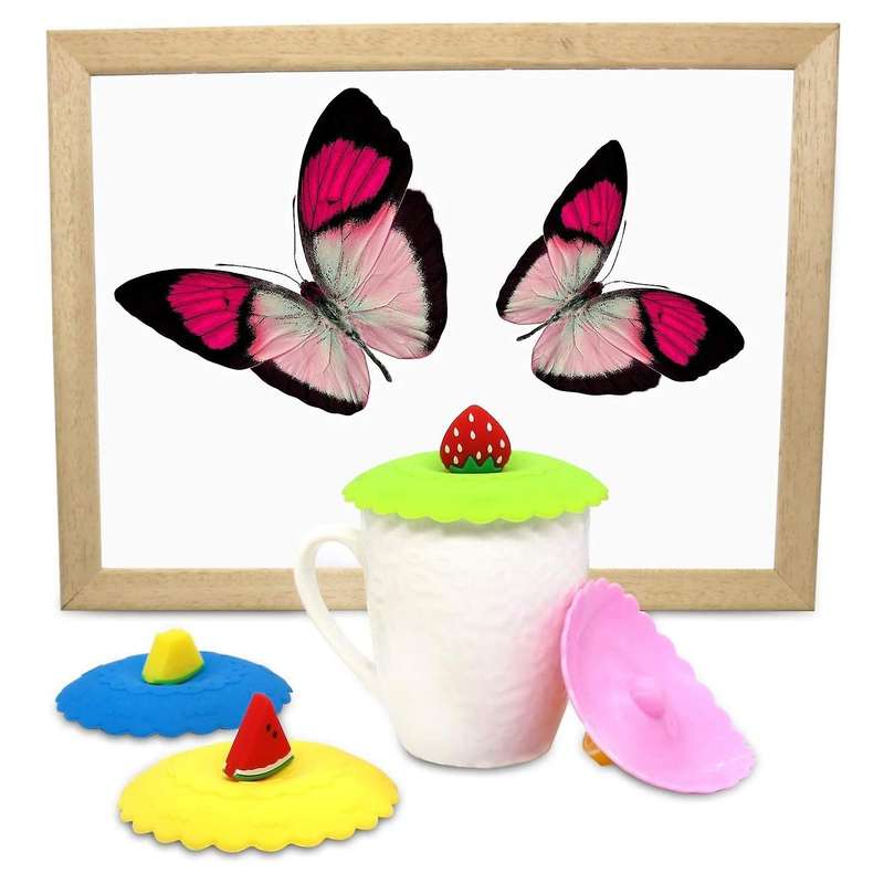 8 Pack Silicone Cup Lids, Coffee Mug Suction Airtight Seal Lid Cap