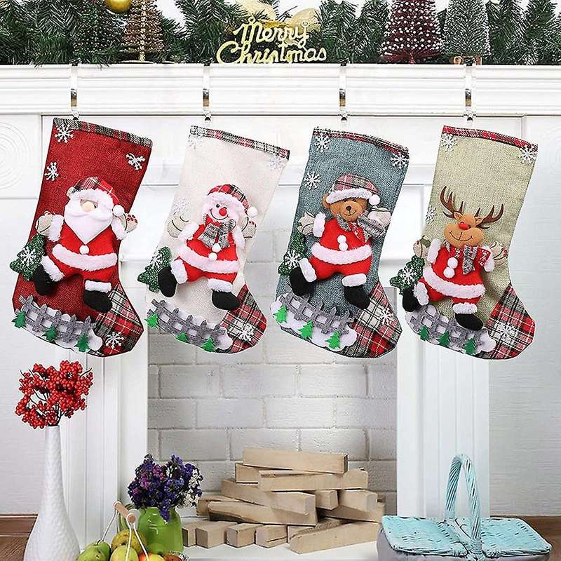 Christmas Stockings,xmas Decor for Farmhouse Christmas Party Ornament