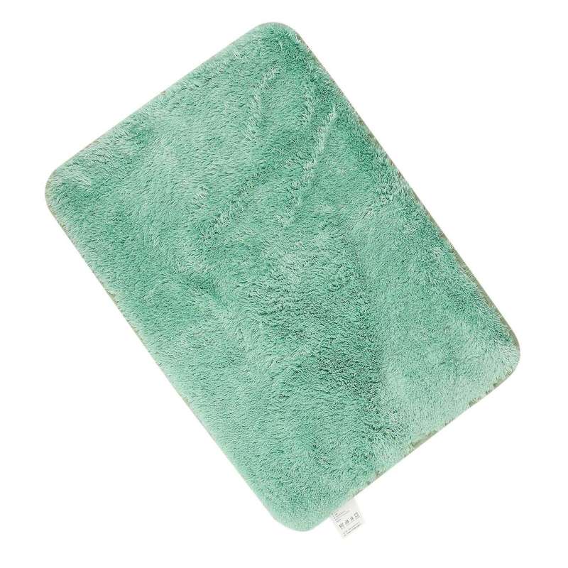 Long Hair Thick Carpet Ins Fresh Bedroom Bedside Blanket,gray Green