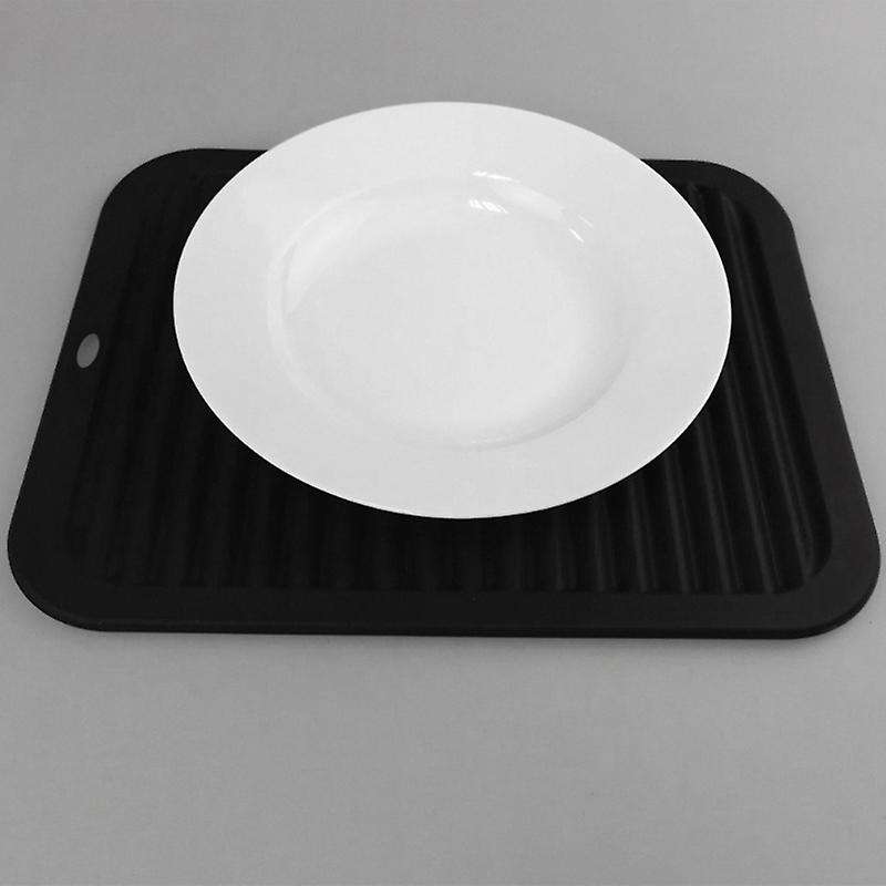Black Silicone Insulation Mat Anti-skid Anti-scalding Pad