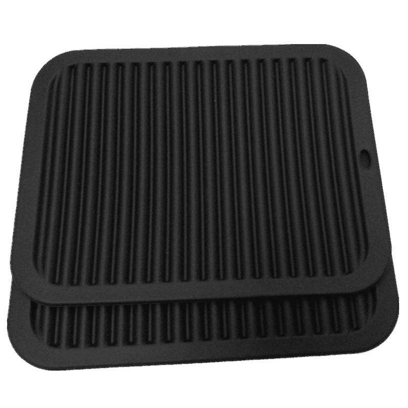 Black Silicone Insulation Mat Anti-skid Anti-scalding Pad