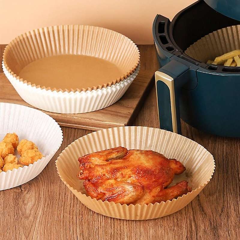 Air Fryer Parchment Paper Liners Basket Round Baking Roasting Mat B