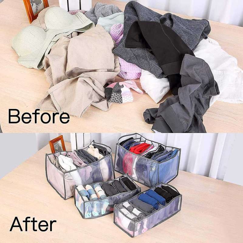 4 Pcs Divider Organizers Set,jeans Compartment Storage