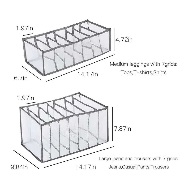 4 Pcs Divider Organizers Set,jeans Compartment Storage
