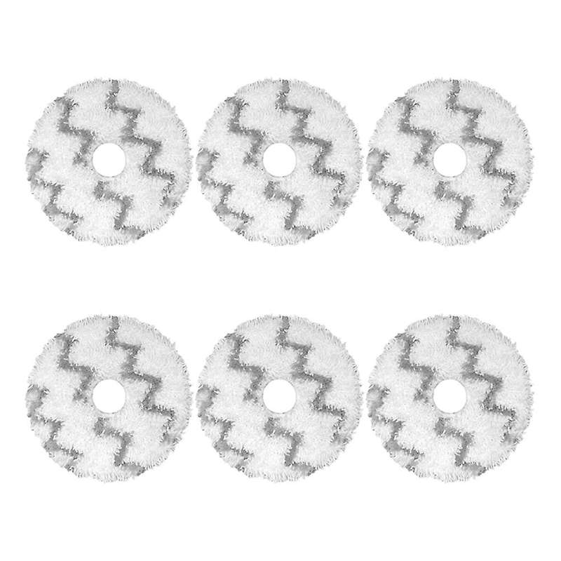 6pcs Washable Mop Cloths for Xiaomi Roidmi Eva Self-cleaning Robot