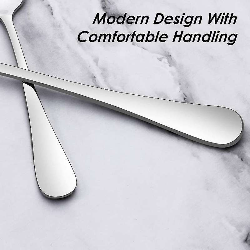 Set Of 12, Stainless Steel Dinner Forks (8 Inch) and Spoons (7 Inch)