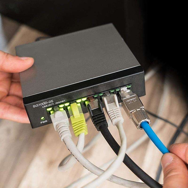 Set Of 4 Cat6a Rj-45 Network Connectors-hielded Cat 6a Ethernet Cable