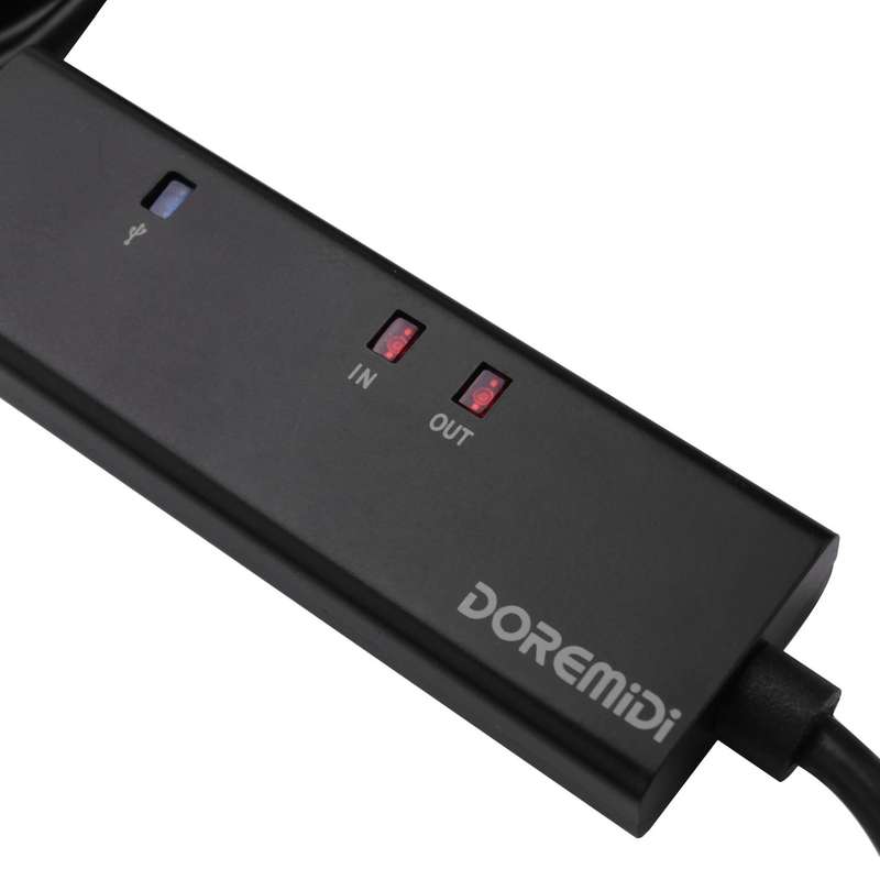 Doremidi Mtu-10 Midi to Usb Cable Converter with Indicator Light Ftp