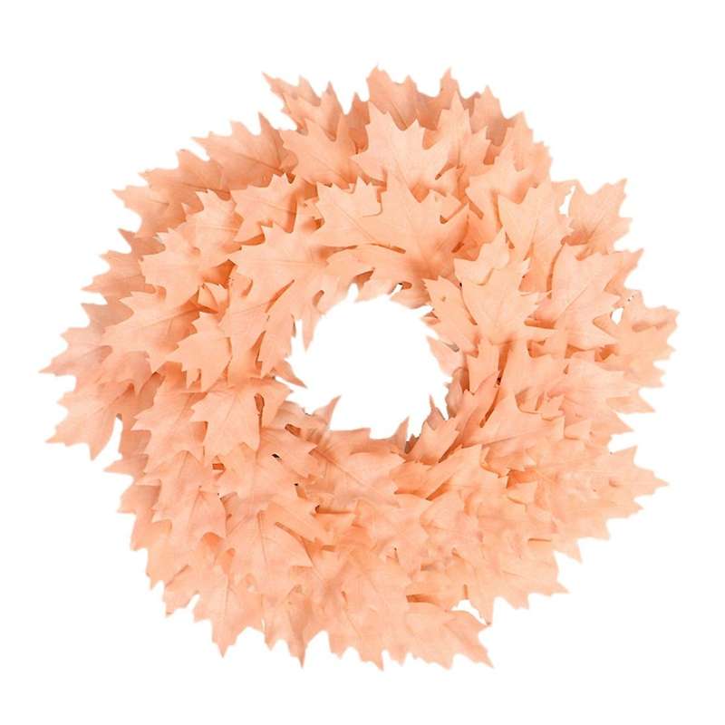 Pink Christmas Wreath Simulation Bodhi Leaf Decoration Plastic Door