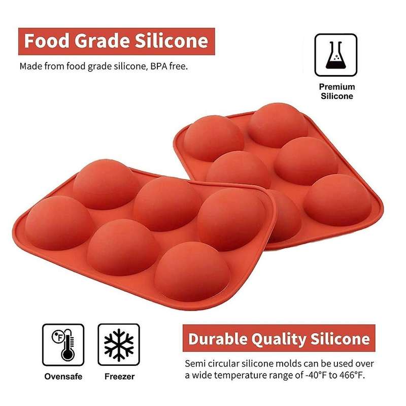 Mold for Hot Chocolate (small), Semi Sphere Silicone Molds for Baking