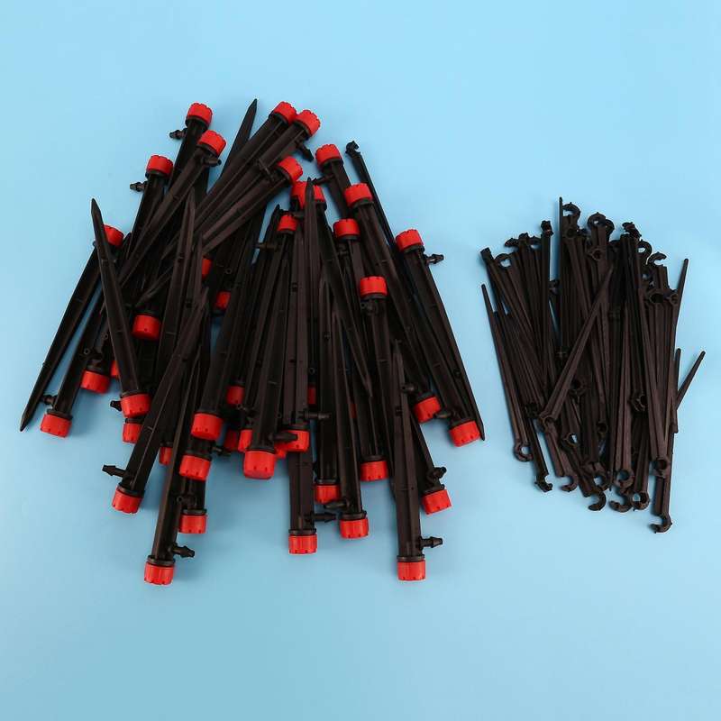 50pcs Micro-bubbler + 50pcs Stake Support 1/4 Inch Sprayer Sprinklers