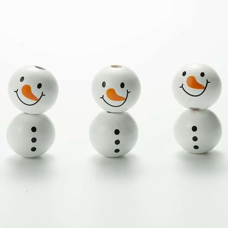 10 Pieces Snowman Bead Garland Christmas Tree Rustic Hanging Tassel