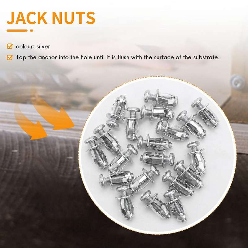 20pcs M6x25 Car Metal Petal Nuts with Screw for Hollow Wall Iron Skin
