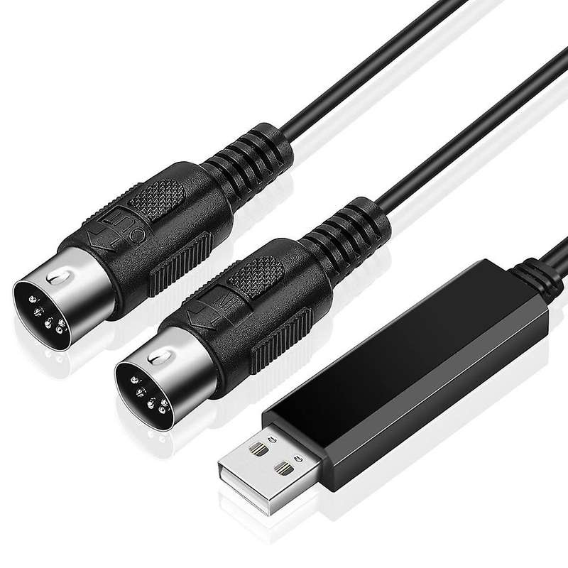 Usb Midi Cable Converter for Pc to Piano Keyboard In Studio 6.5ft