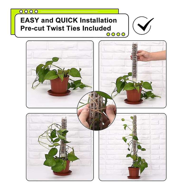 Moss Pole,coir Moss Totem Pole Stick for Plant Stakes and Supports