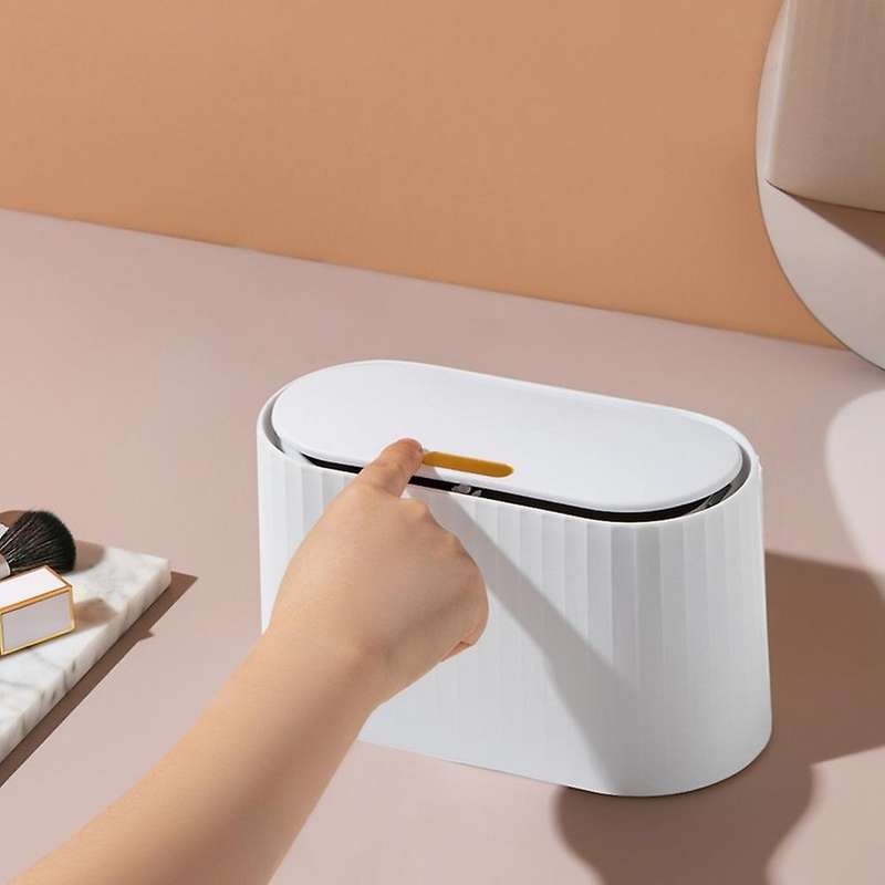 Mini Trash Can Small Waste Bin Desktop Garbage Basket Home,a