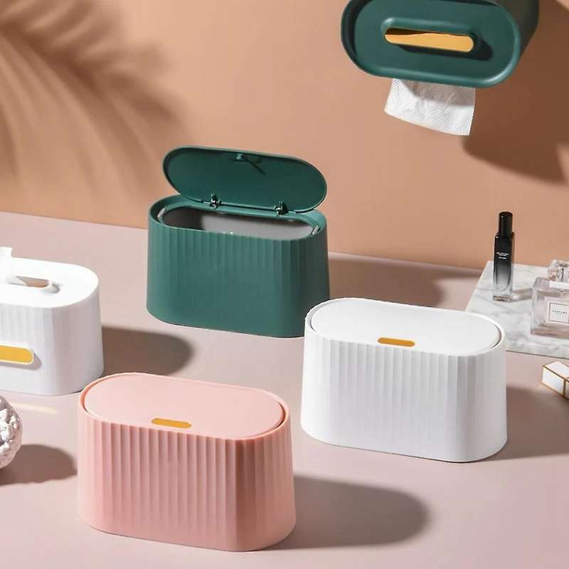 Mini Trash Can Small Waste Bin Desktop Garbage Basket Home,a