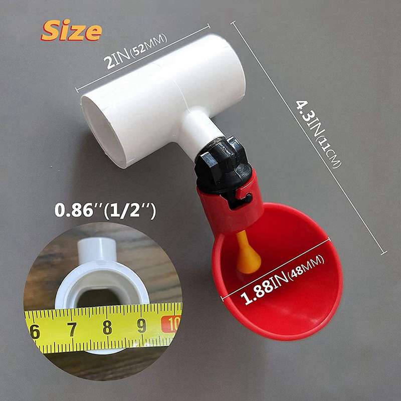 Chicken Waterer Cups, Chicken Waterer for Chicken Ducks Quail 6pcs
