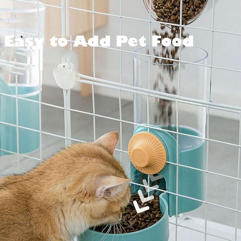 Cat Hanging Bowl Automatic Water Dispenser Feeder Dog Blue Water